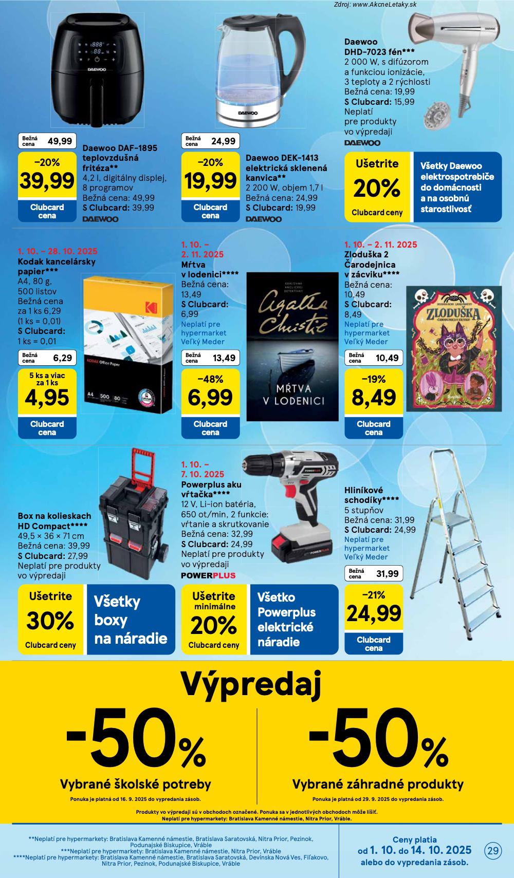 Leták Tesco (1. 10. - 7. 10. 2025) - strana 29 z 33