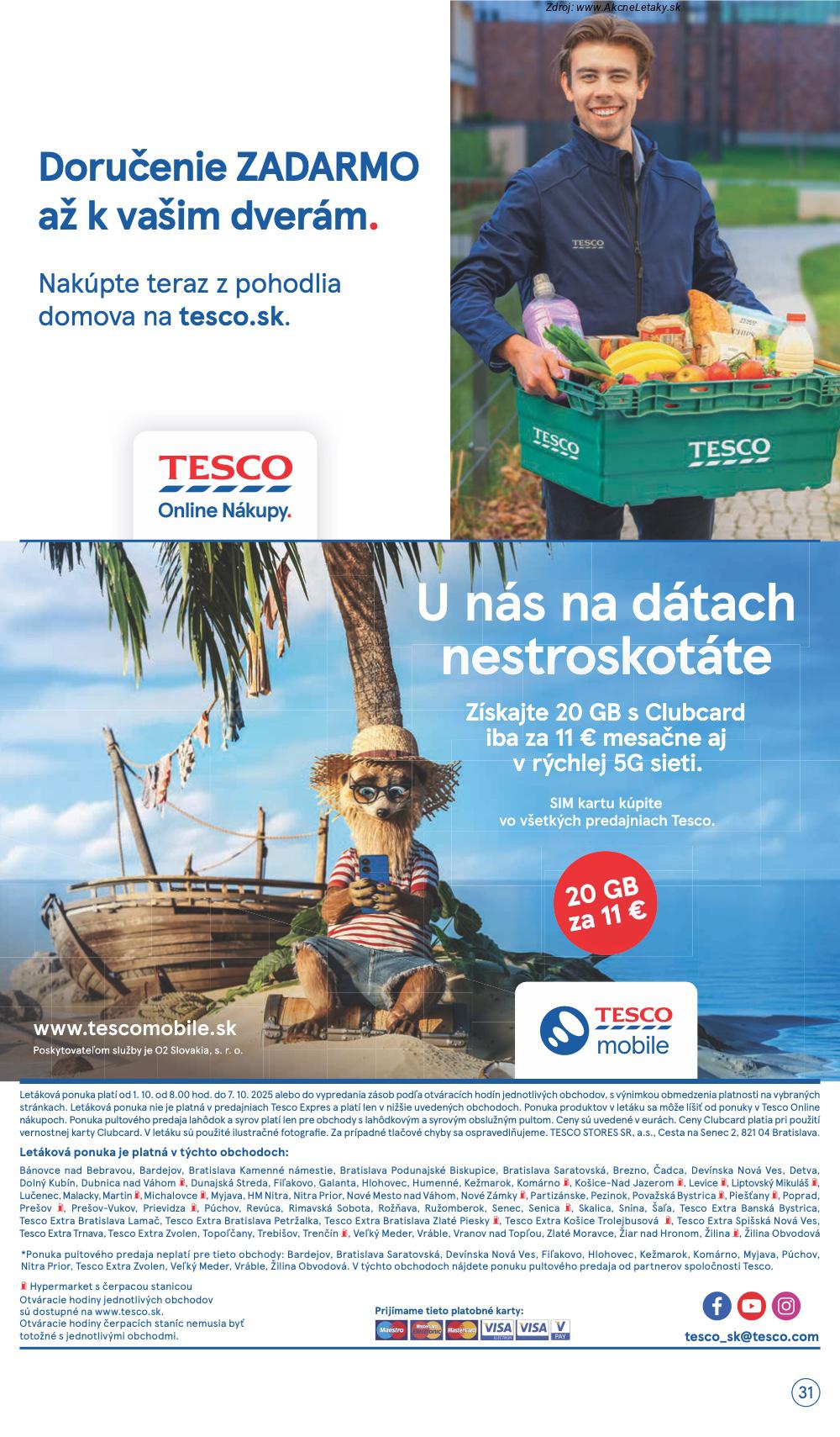 Leták Tesco (1. 10. - 7. 10. 2025) - strana 31 z 33