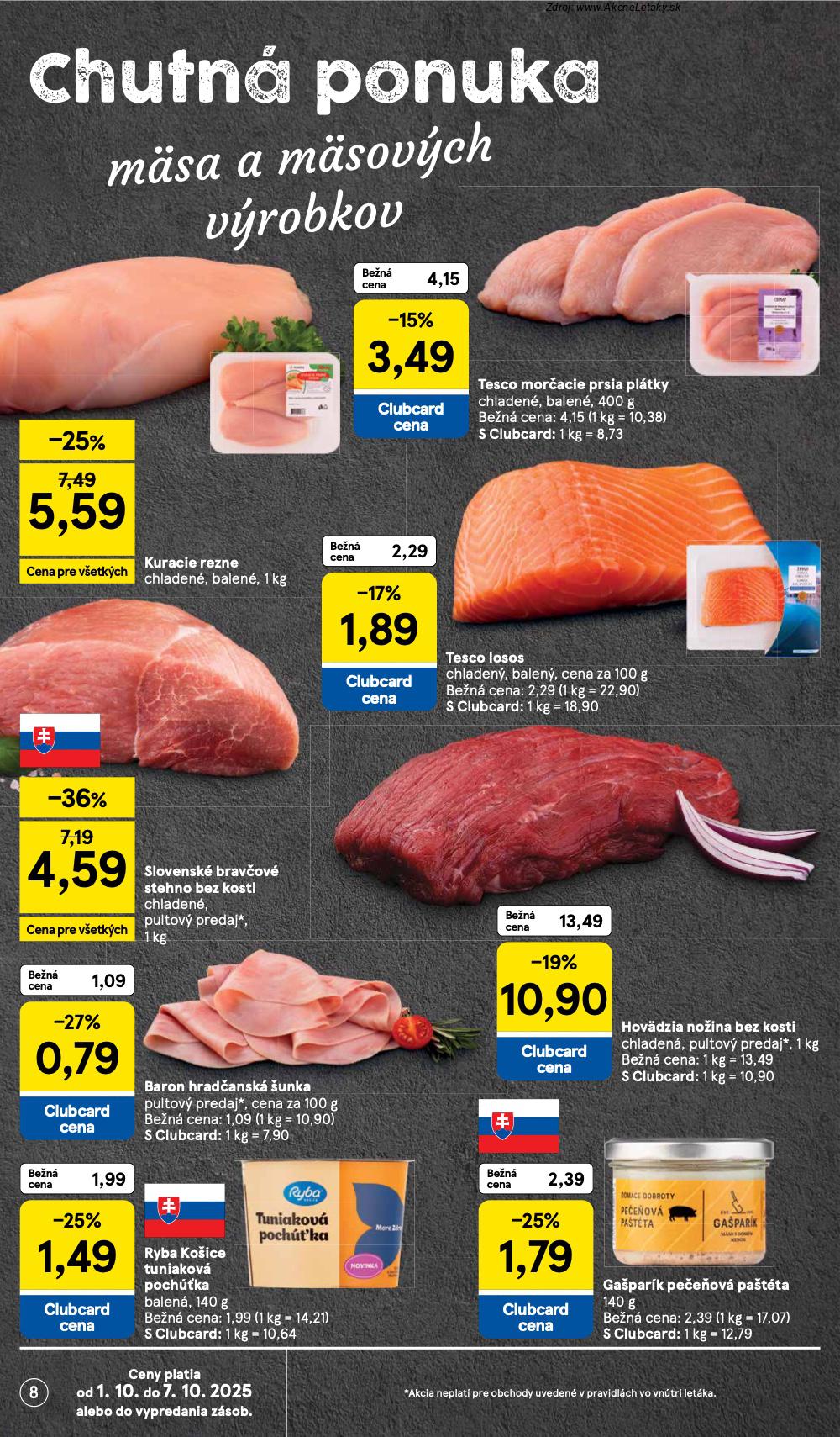 Leták Tesco (1. 10. - 7. 10. 2025) - strana 8 z 33