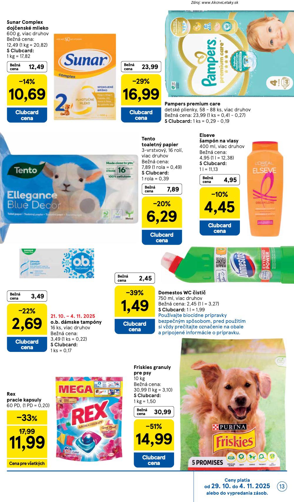Leták Tesco (29. 10. - 4. 11. 2025) - strana 13 z 39