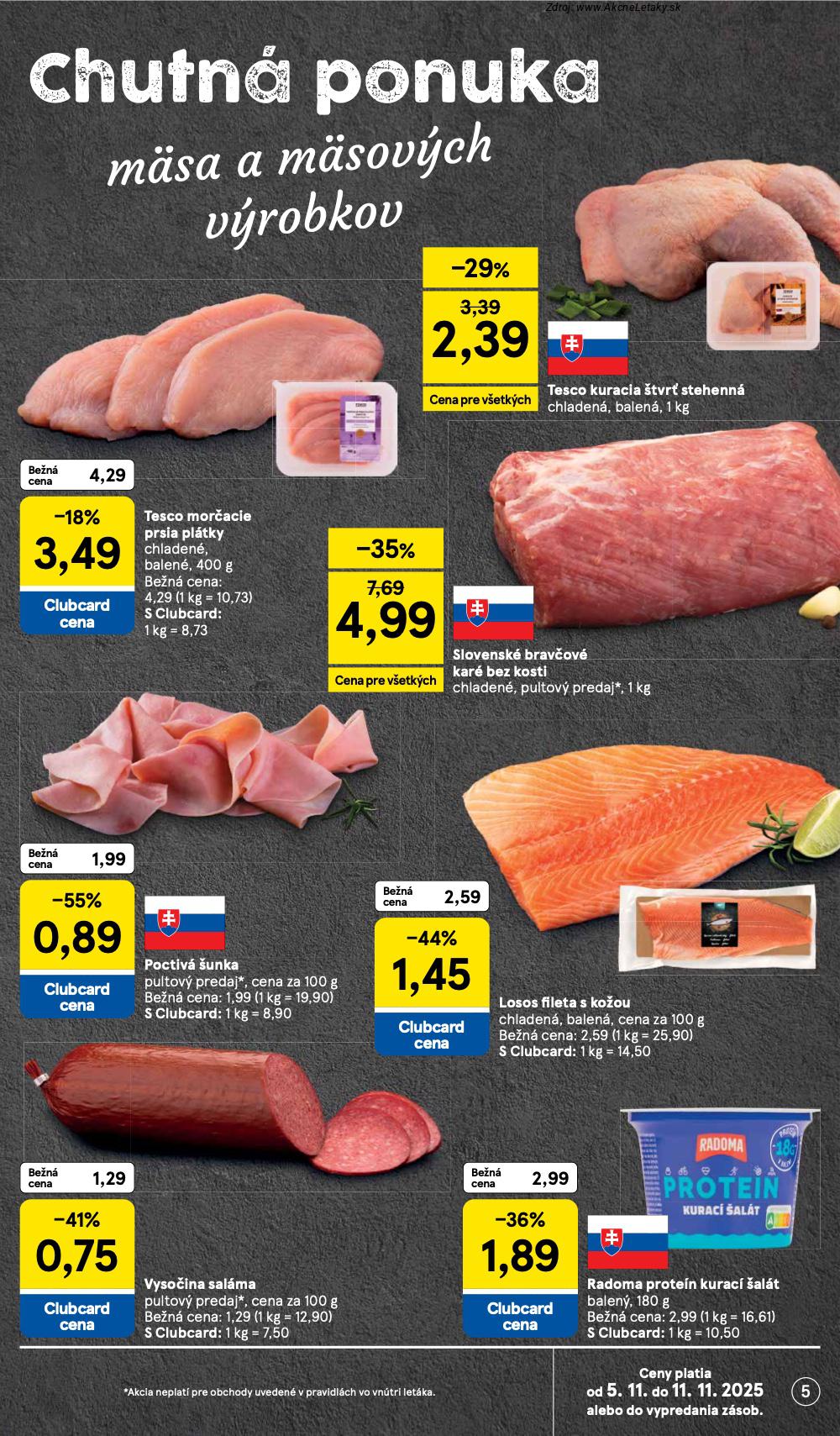 Leták Tesco (5. 11. - 11. 11. 2025) - strana 5 z 46