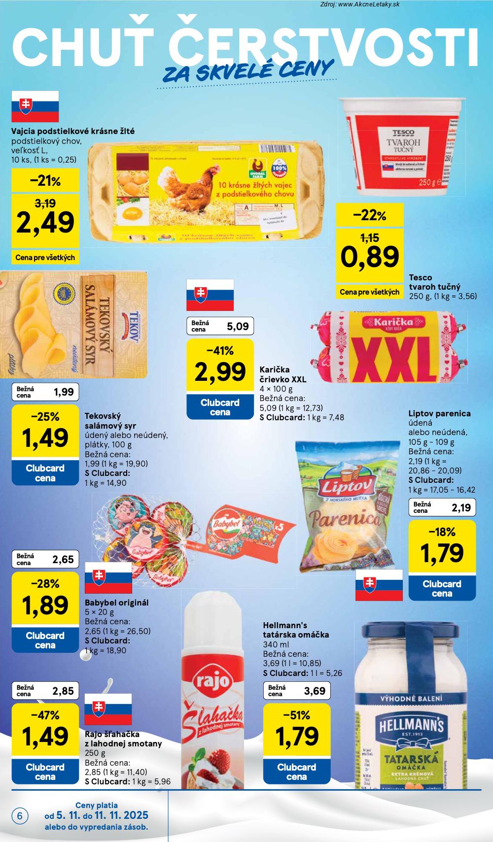 Leták Tesco (5. 11. - 11. 11. 2025) - strana 6 z 46