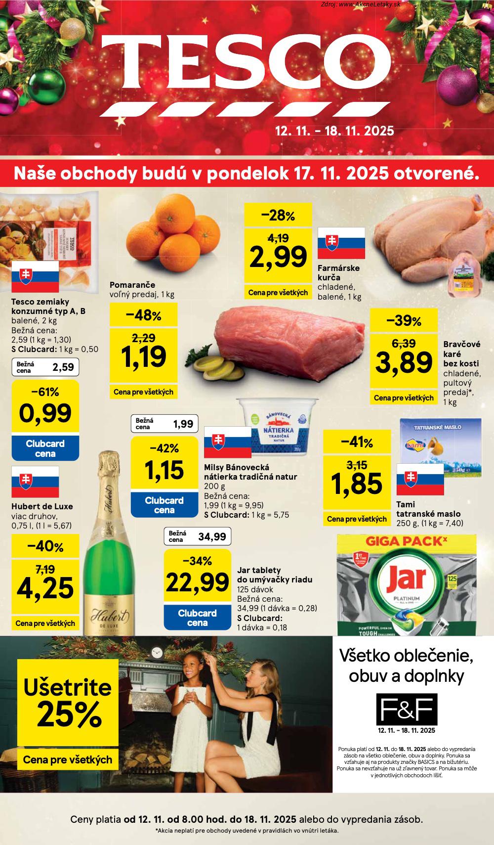 Leták Tesco (12. 11. - 18. 11. 2025) - strana 1 z 44