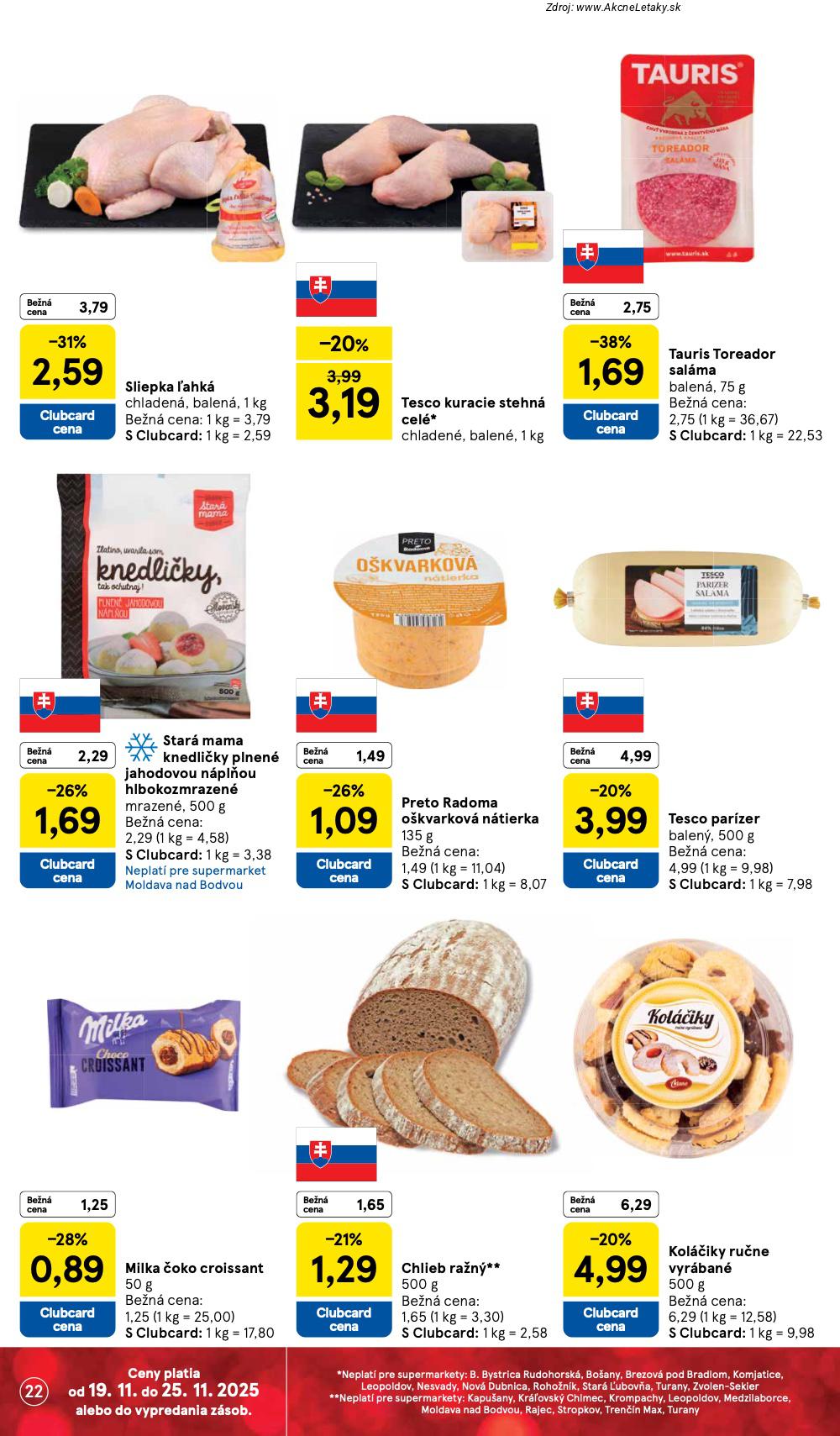 Leták Tesco (19. 11. - 25. 11. 2025) - strana 22 z 29