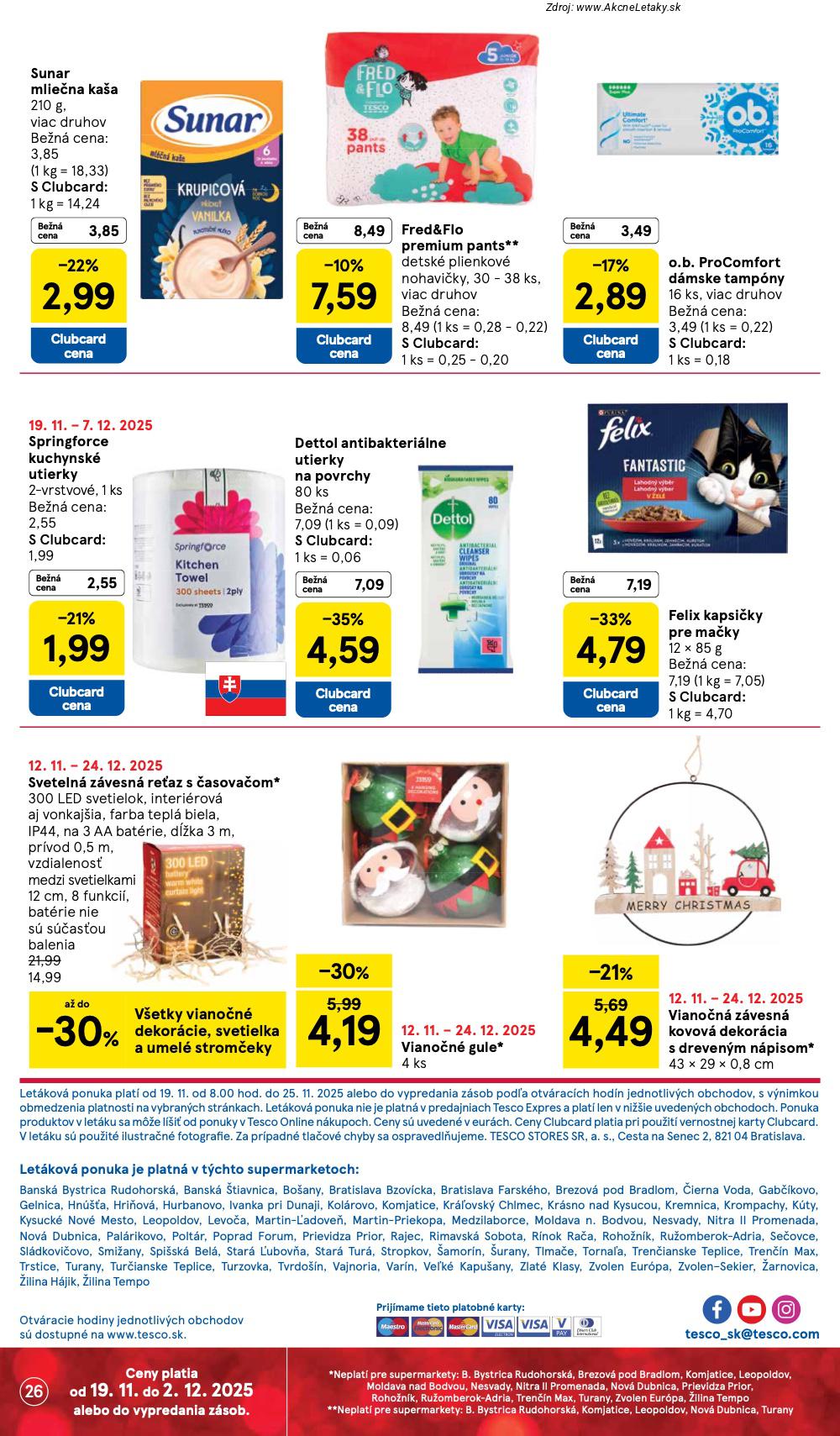 Leták Tesco (19. 11. - 25. 11. 2025) - strana 26 z 29