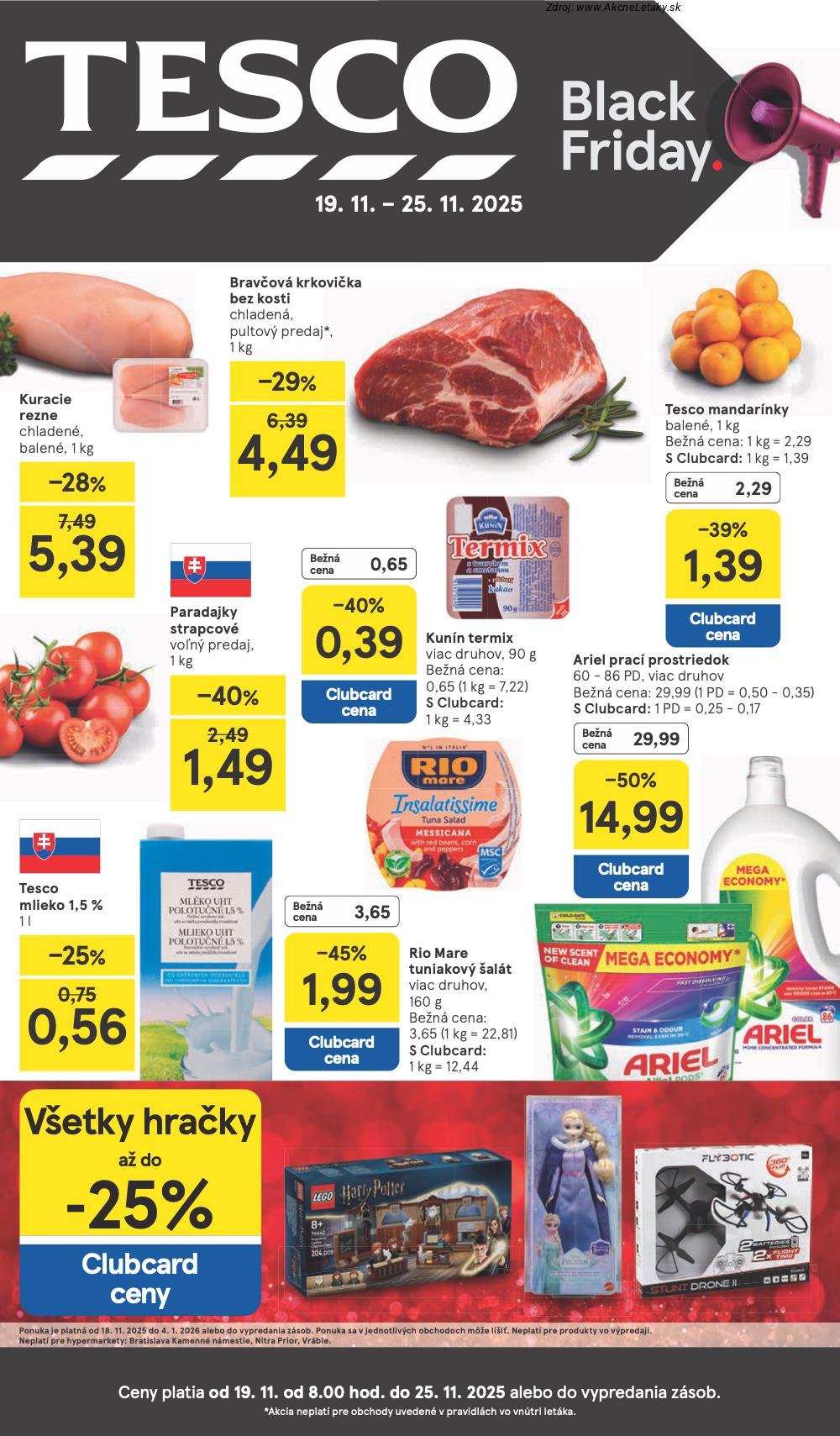 Leták Tesco (19. 11. - 25. 11. 2025) - strana 1 z 48