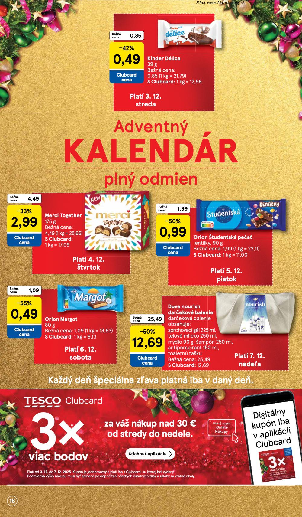 Leták Tesco (3. 12. - 7. 12. 2025) - strana 16 z 53