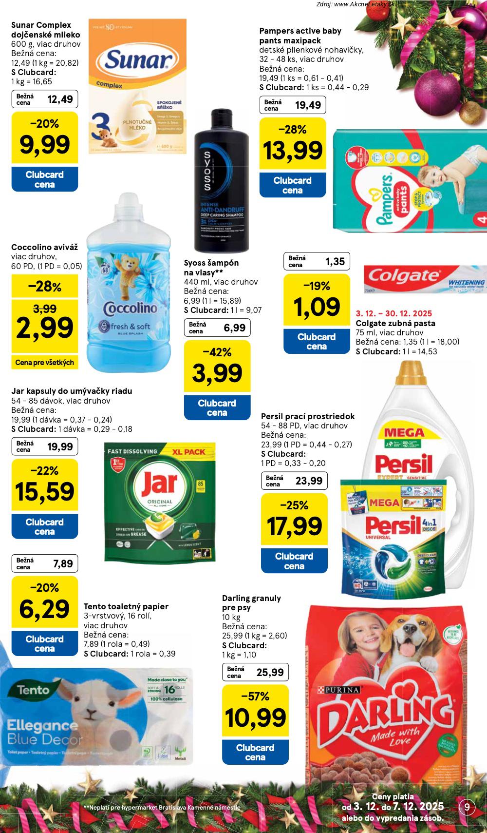 Leták Tesco (3. 12. - 7. 12. 2025) - strana 9 z 53