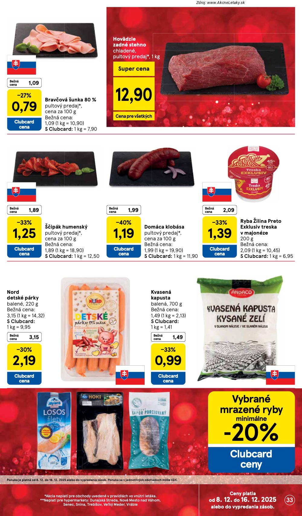Leták Tesco (8. 12. - 16. 12. 2025) - strana 33 z 49