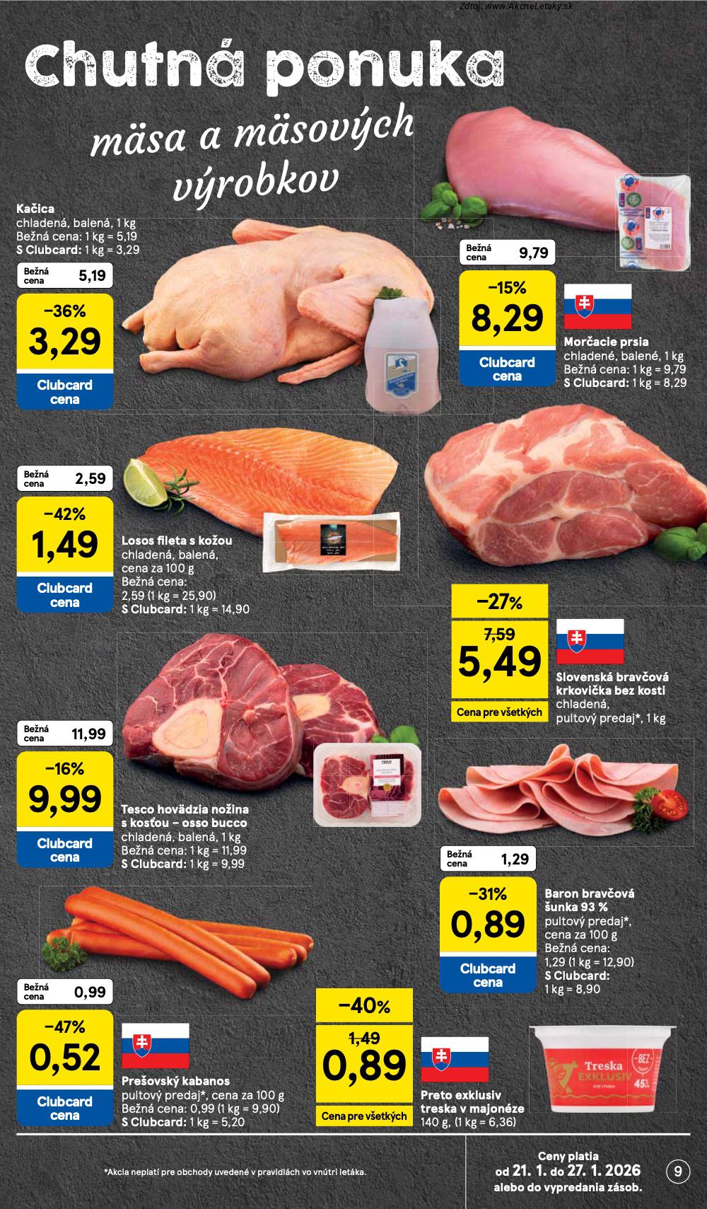 Leták Tesco (21. 1. - 27. 1. 2026) - strana 9 z 37