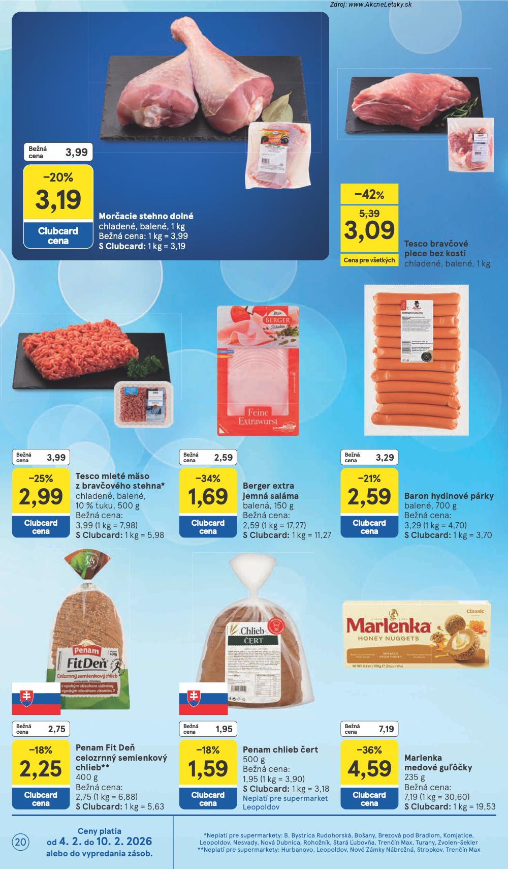 Leták Tesco (4. 2. - 10. 2. 2026) - strana 20 z 23