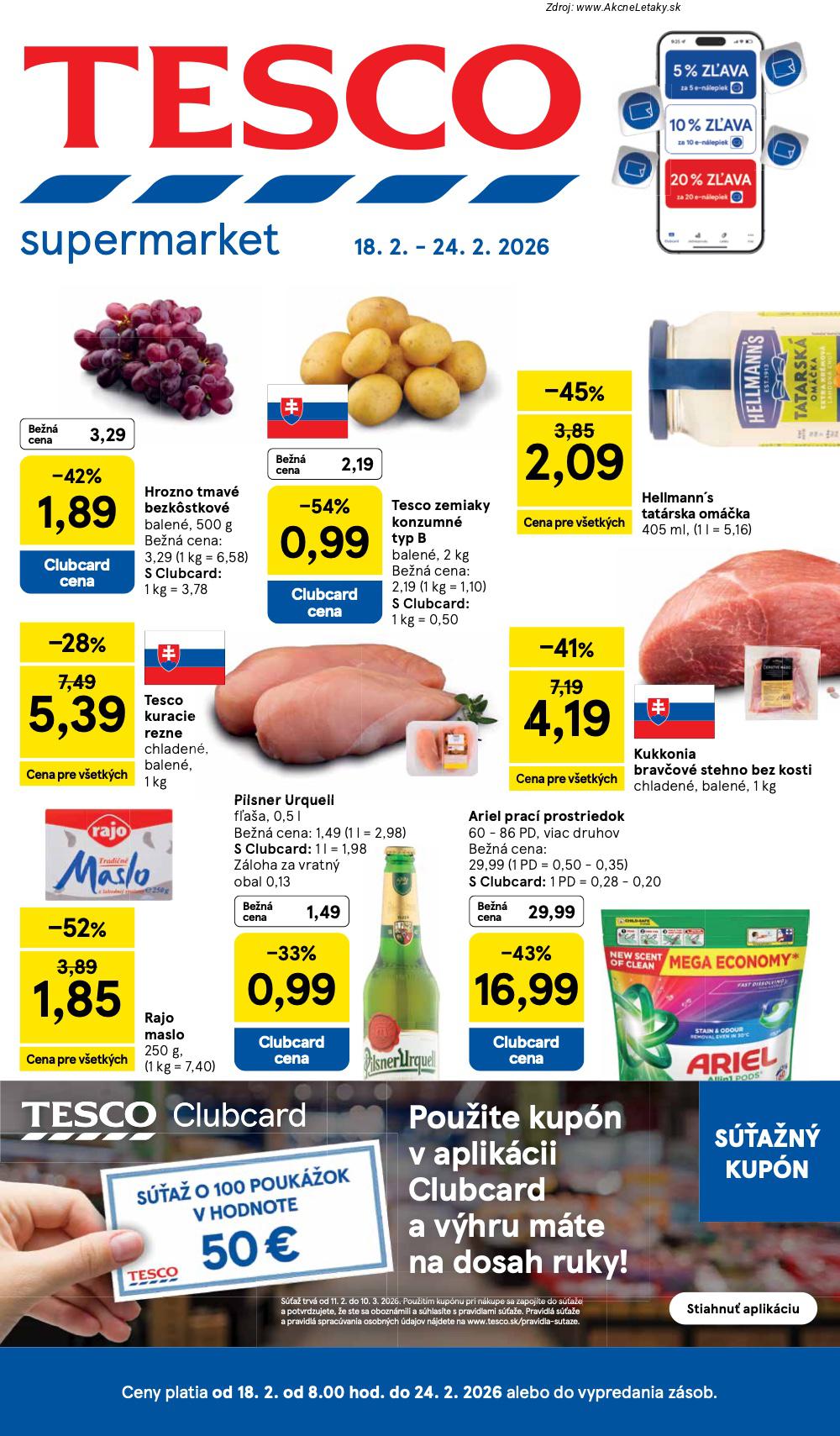 Leták Tesco (18. 2. - 24. 2. 2026) - strana 1 z 26