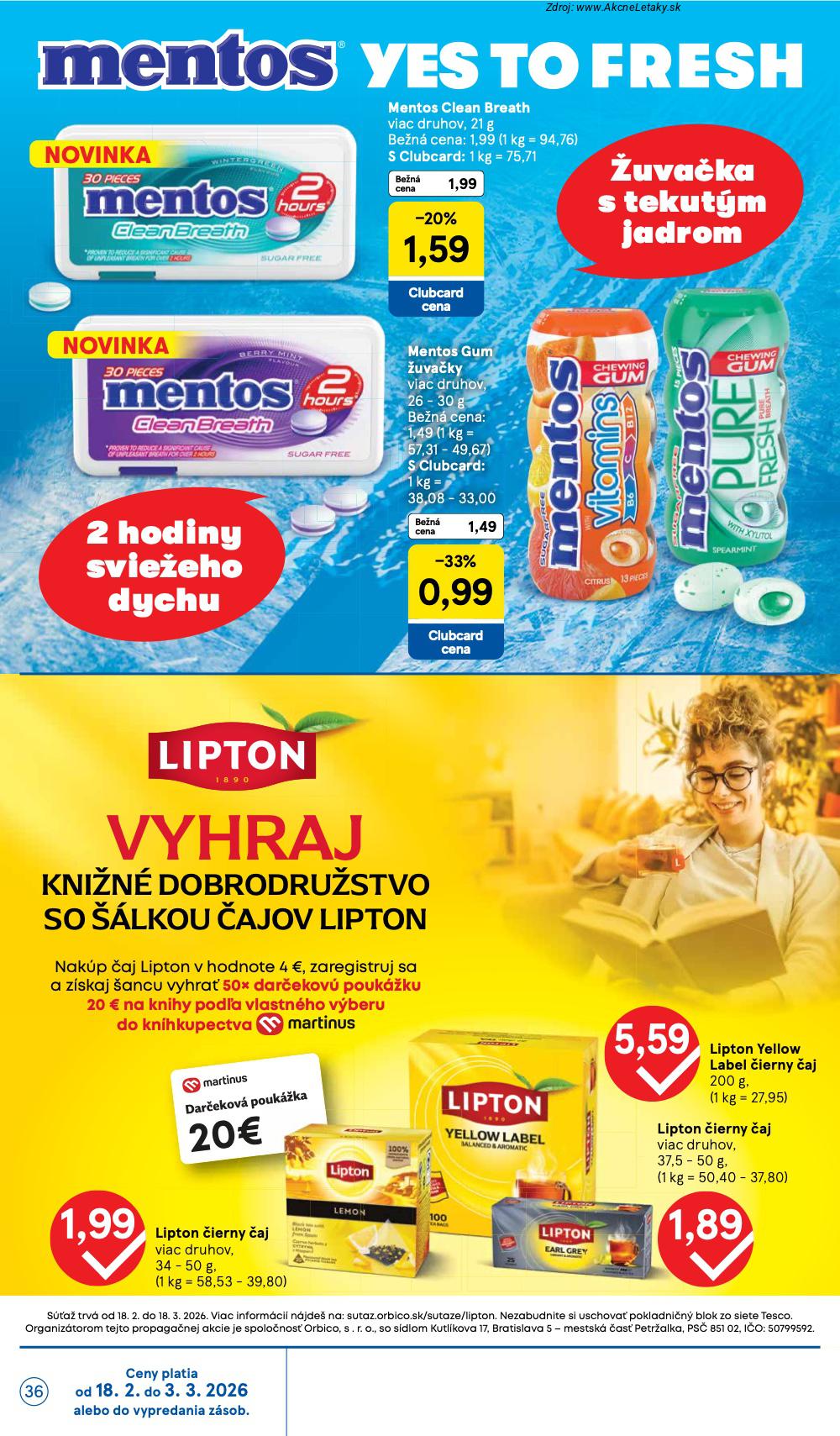 Leták Tesco (18. 2. - 24. 2. 2026) - strana 36 z 38