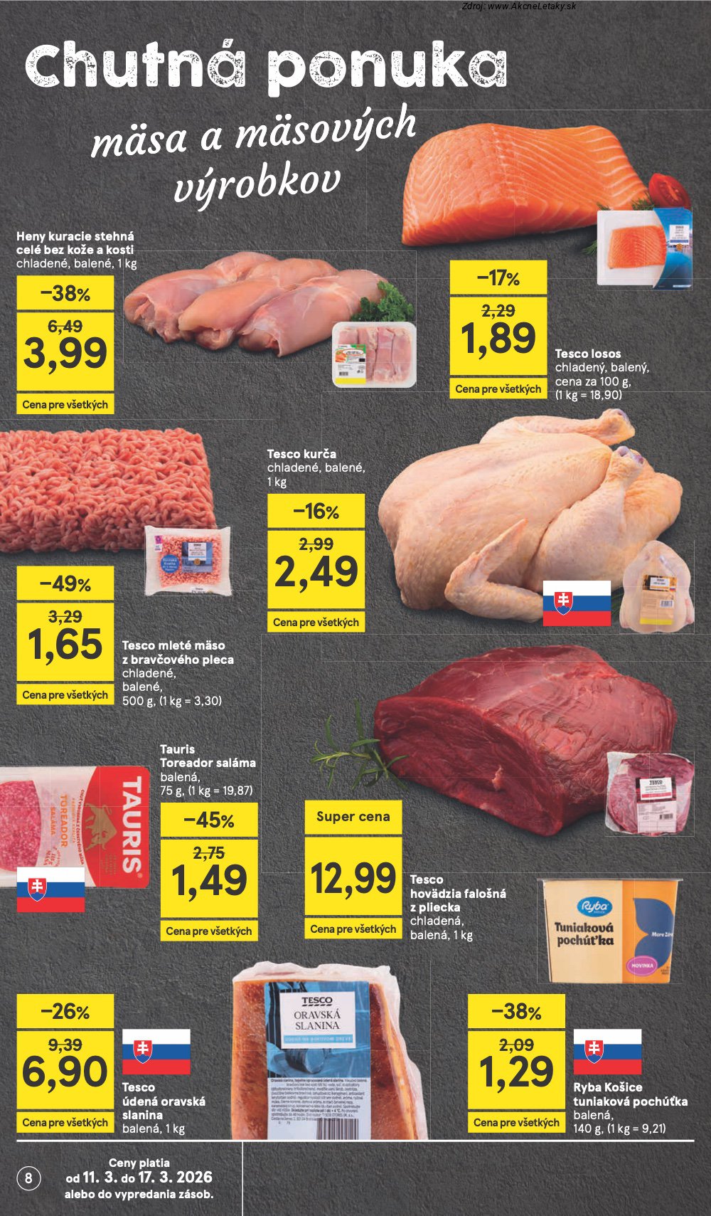 Leták Tesco (11. 3. - 17. 3. 2026) - strana 8 z 30