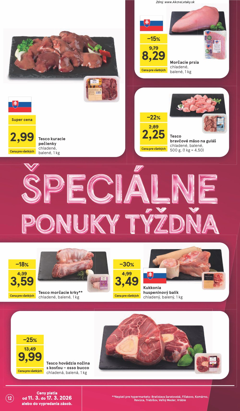 Leták Tesco (11. 3. - 17. 3. 2026) - strana 12 z 48