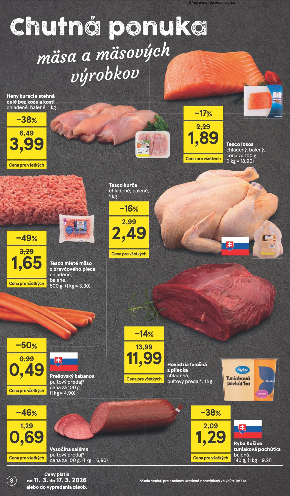 Leták Tesco (11. 3. - 17. 3. 2026) - strana 8 z 48