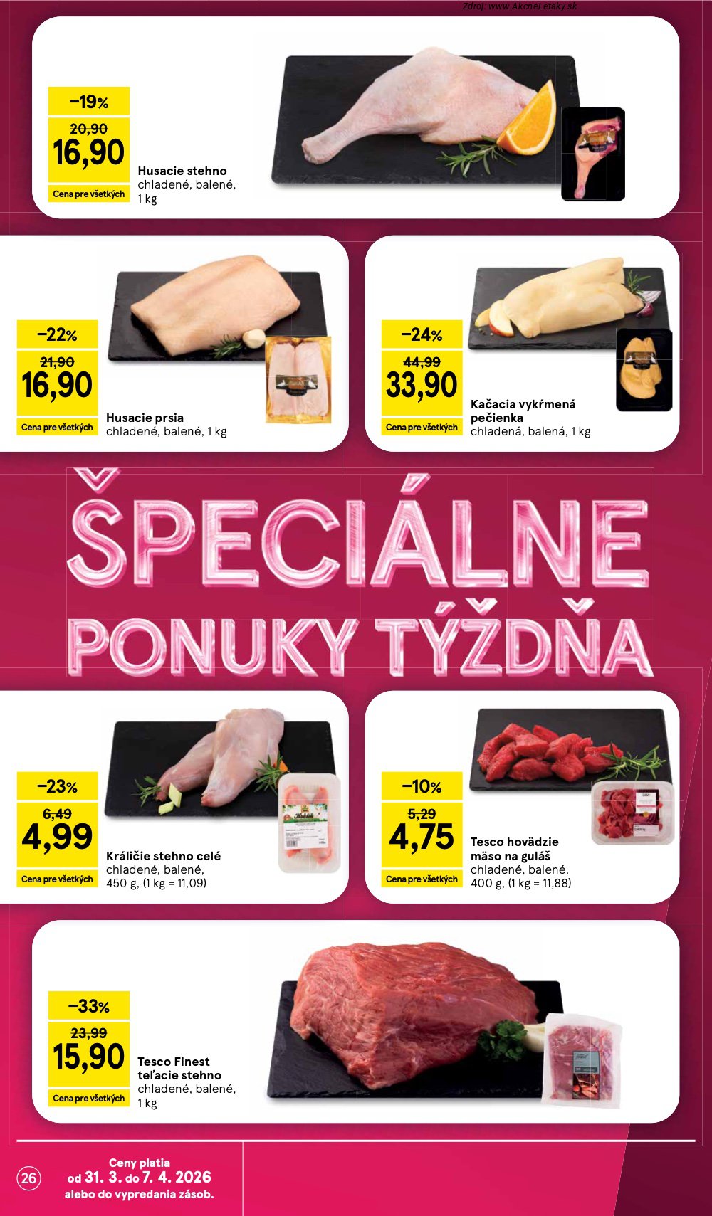 Leták Tesco (31. 3. - 7. 4. 2026) - strana 26 z 45