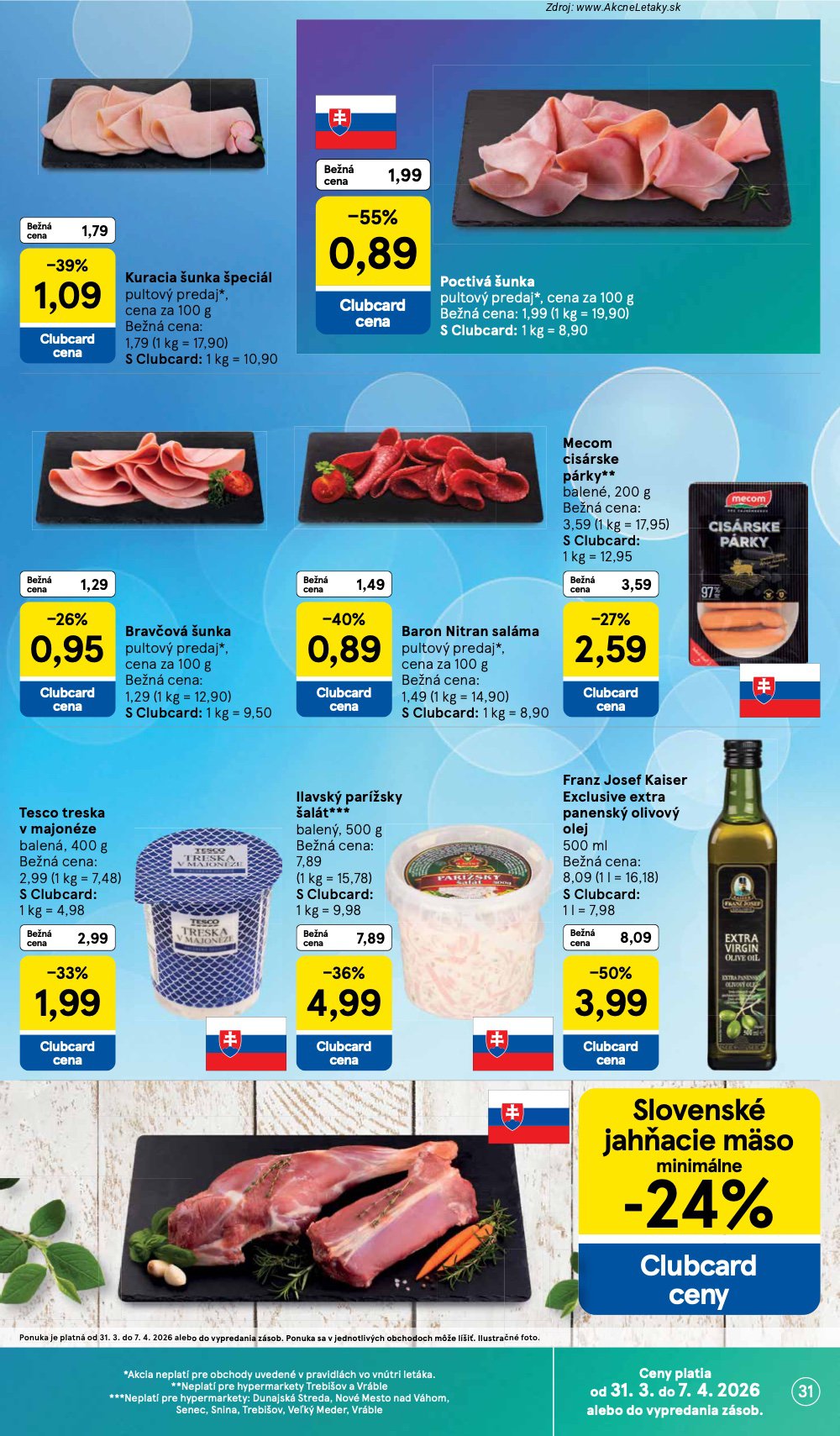 Leták Tesco (31. 3. - 7. 4. 2026) - strana 31 z 45