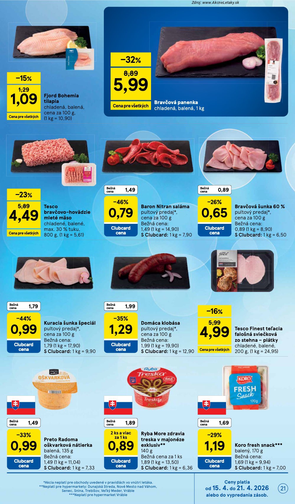 Leták Tesco (15. 4. - 21. 4. 2026) - strana 21 z 37