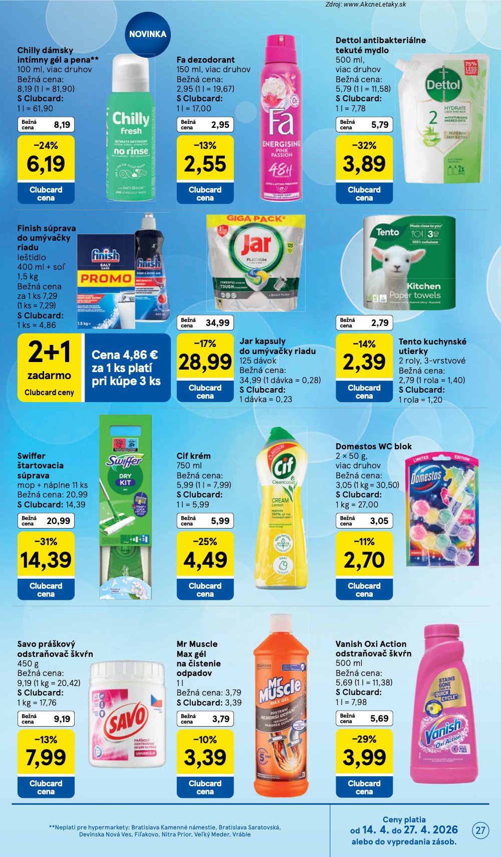 Leták Tesco (15. 4. - 21. 4. 2026) - strana 27 z 37
