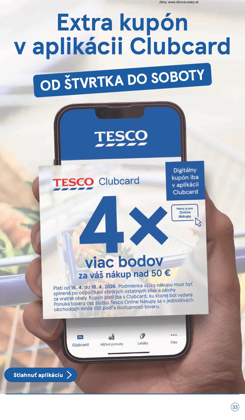 Leták Tesco (15. 4. - 21. 4. 2026) - strana 33 z 37