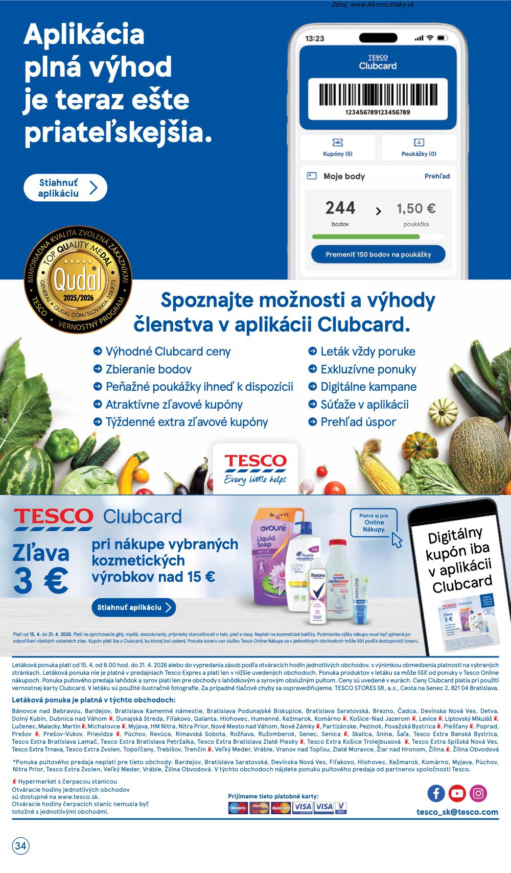 Leták Tesco (15. 4. - 21. 4. 2026) - strana 34 z 37