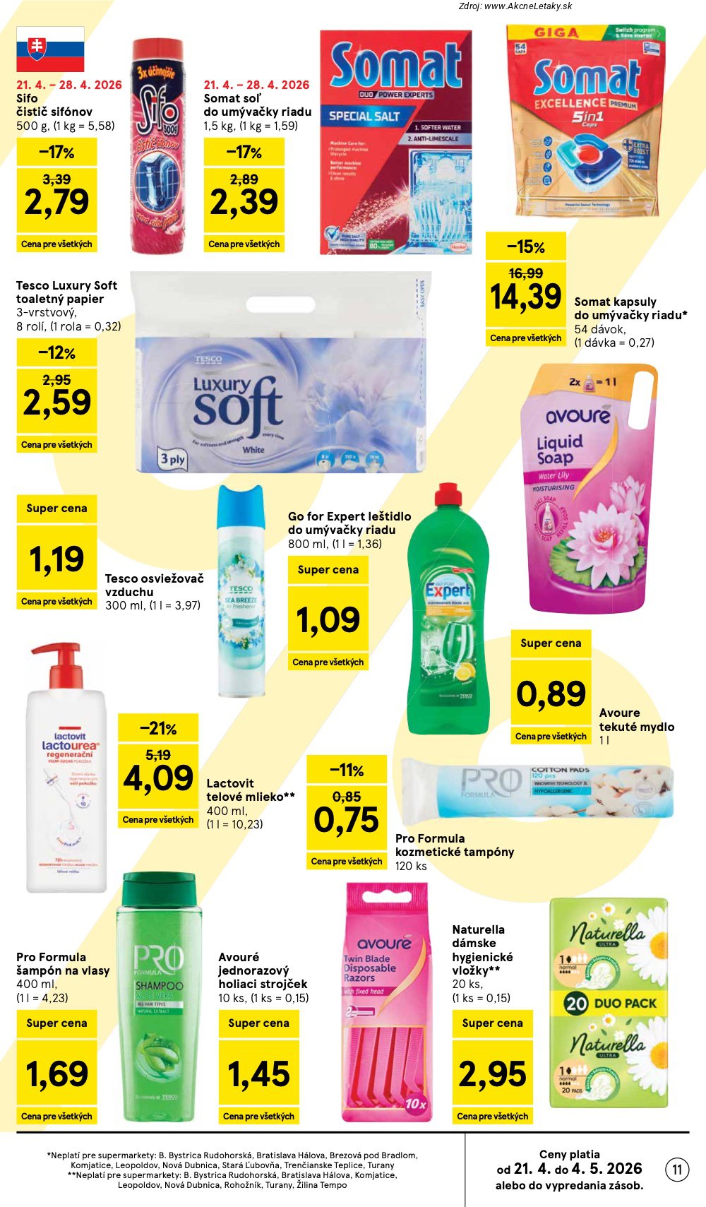 Leták Tesco (22. 4. - 28. 4. 2026) - strana 11 z 28