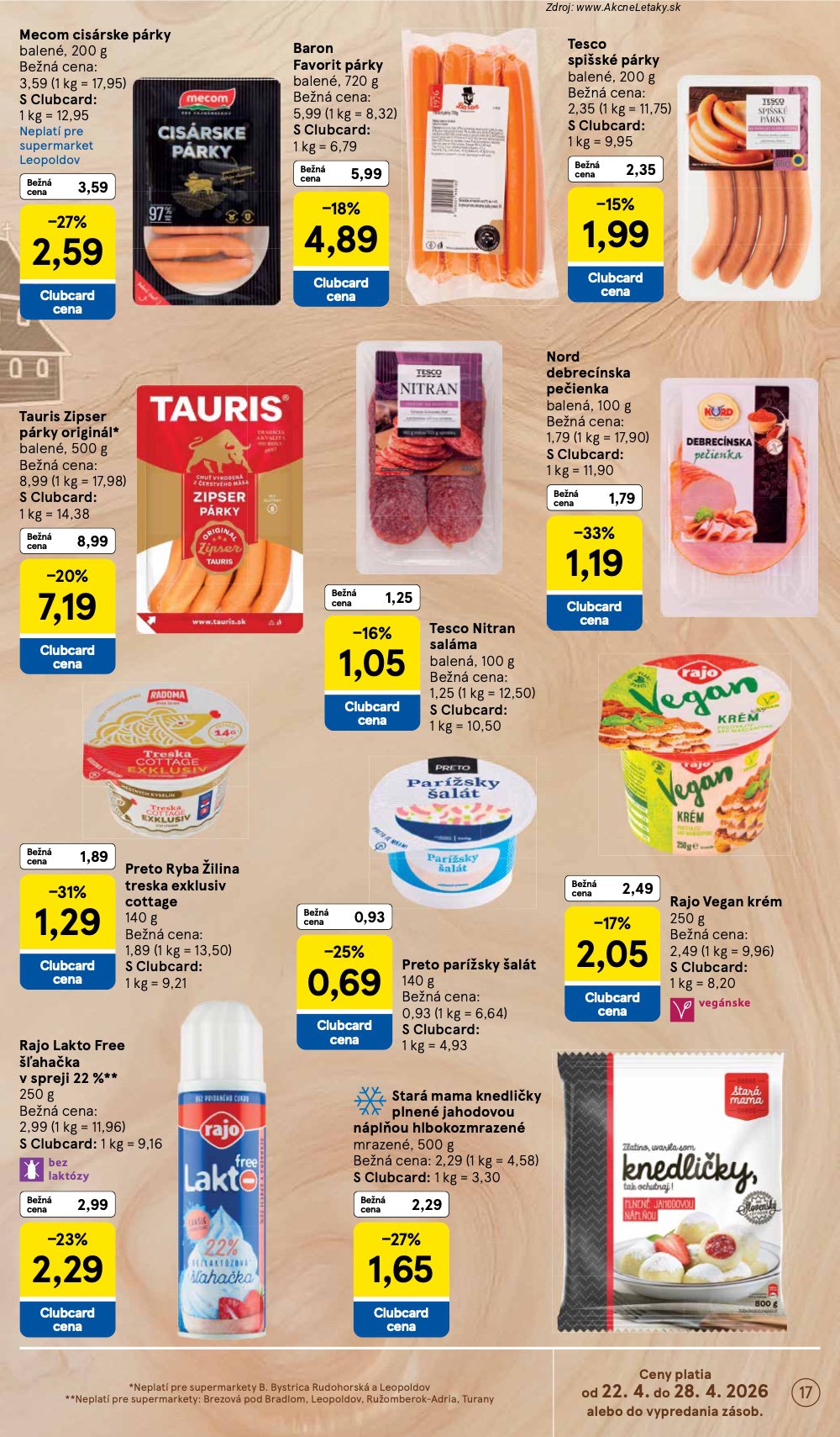Leták Tesco (22. 4. - 28. 4. 2026) - strana 17 z 28