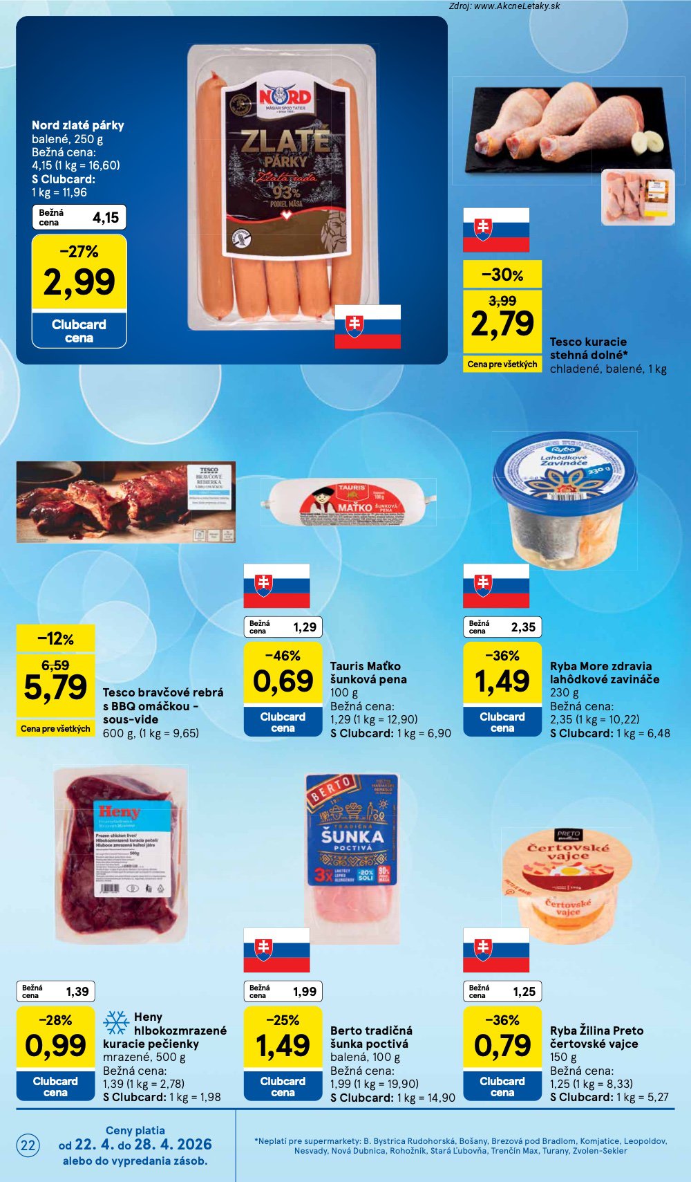 Leták Tesco (22. 4. - 28. 4. 2026) - strana 22 z 28