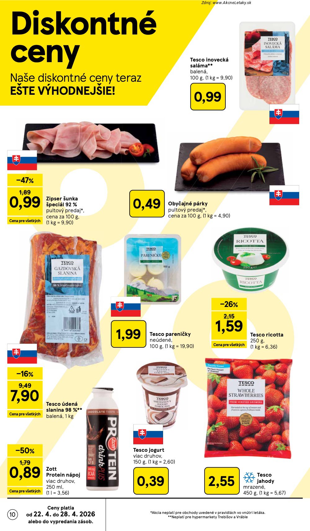 Leták Tesco (22. 4. - 28. 4. 2026) - strana 10 z 45