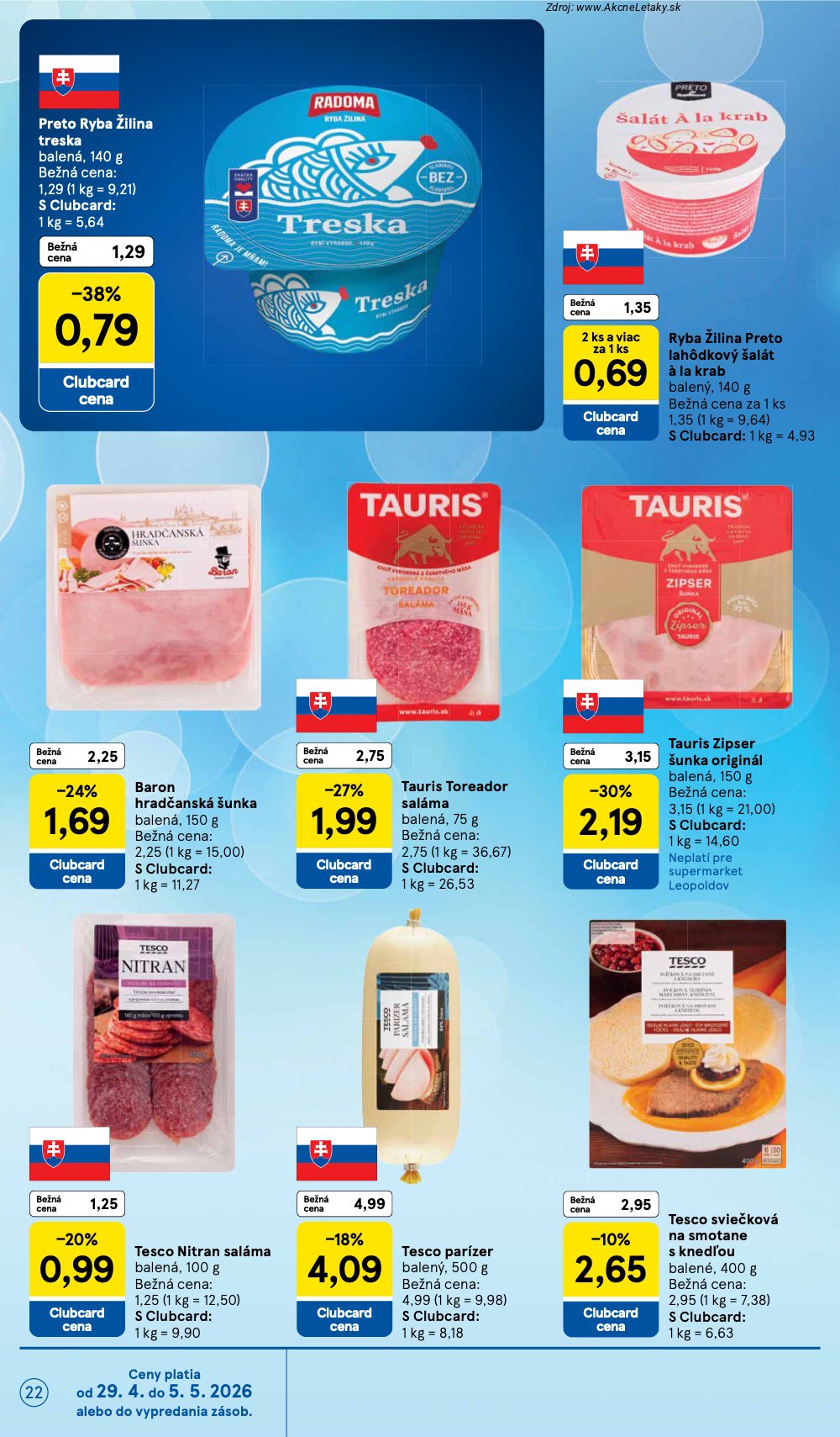 Leták Tesco (29. 4. - 5. 5. 2026) - strana 22 z 30