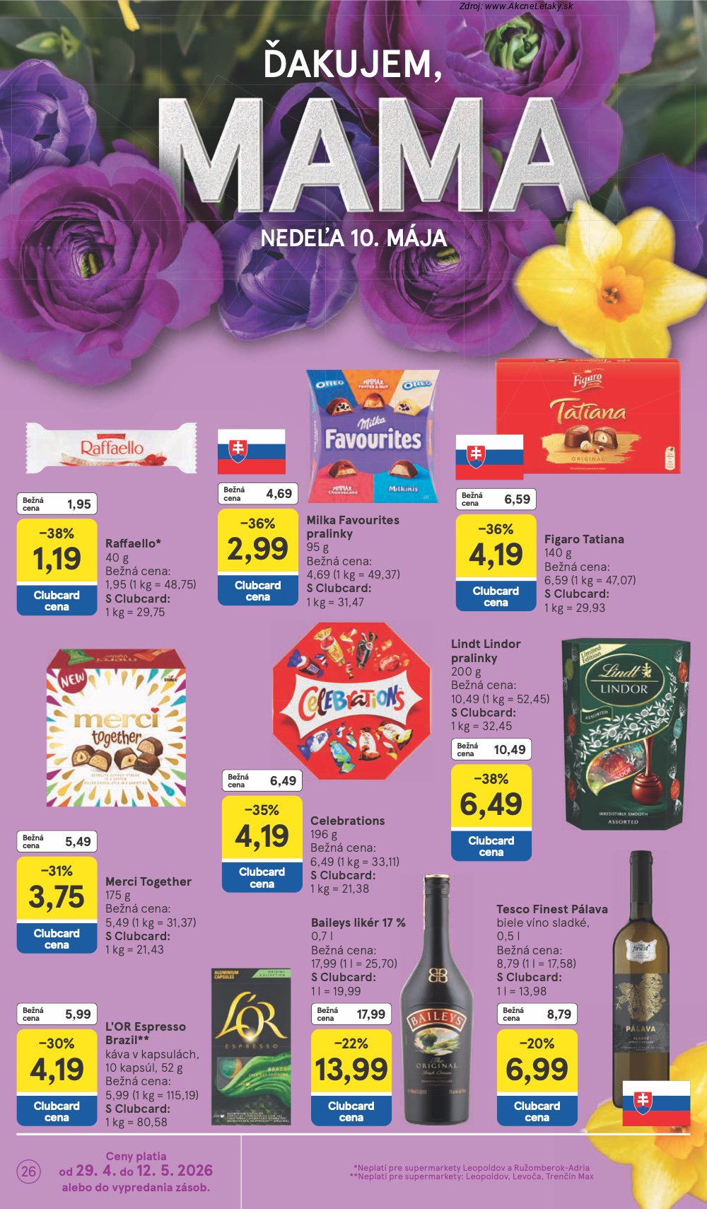 Leták Tesco (29. 4. - 5. 5. 2026) - strana 26 z 30