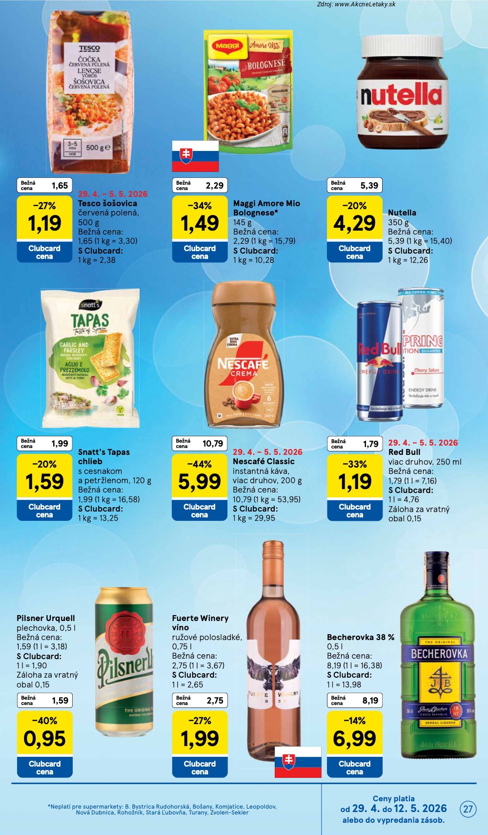 Leták Tesco (29. 4. - 5. 5. 2026) - strana 27 z 30