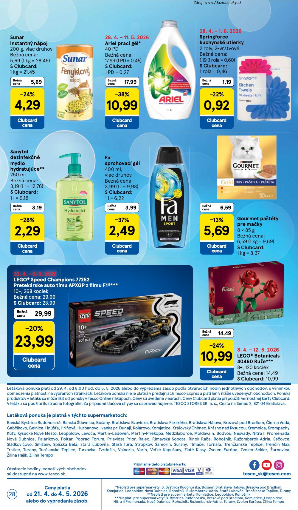 Leták Tesco (29. 4. - 5. 5. 2026) - strana 28 z 30