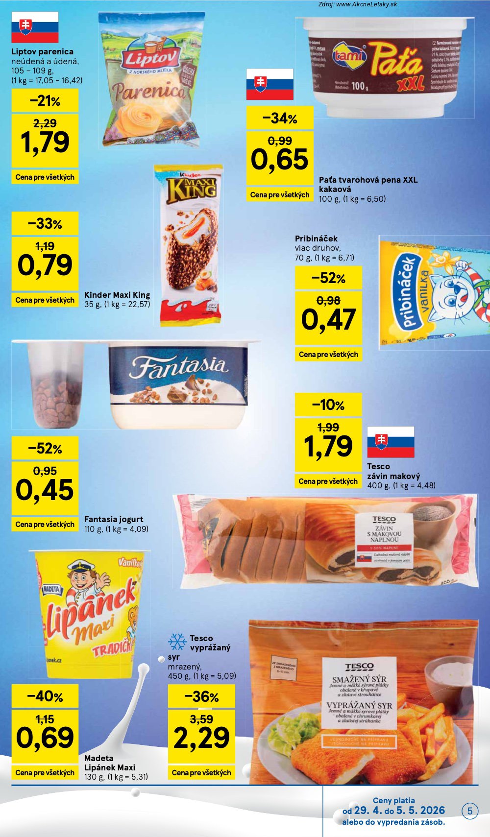 Leták Tesco (29. 4. - 5. 5. 2026) - strana 5 z 30