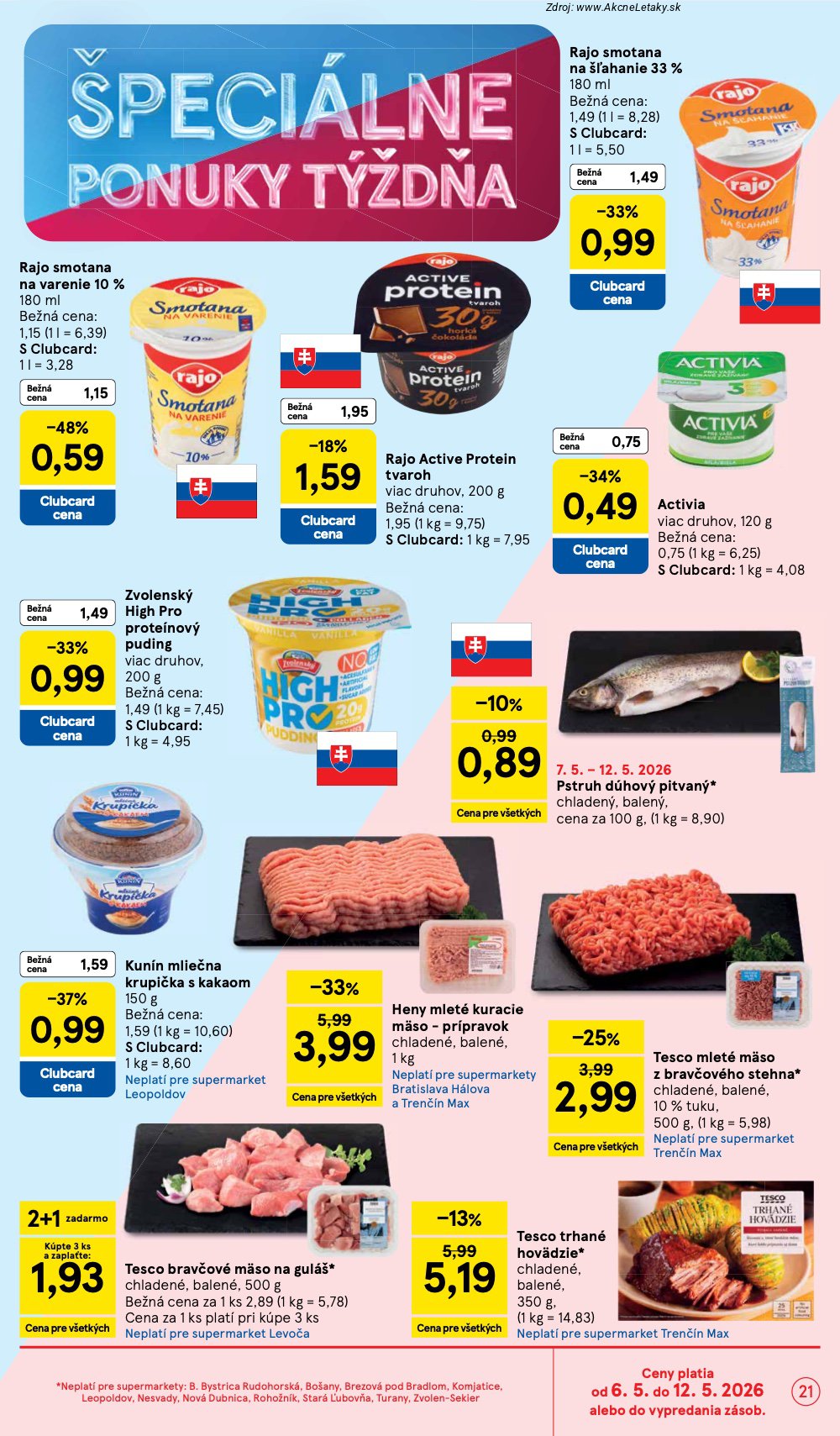 Leták Tesco (6. 5. - 12. 5. 2026) - strana 21 z 31