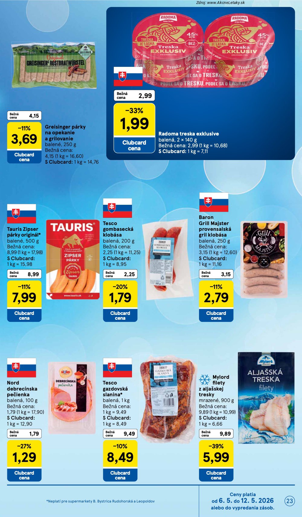 Leták Tesco (6. 5. - 12. 5. 2026) - strana 23 z 31