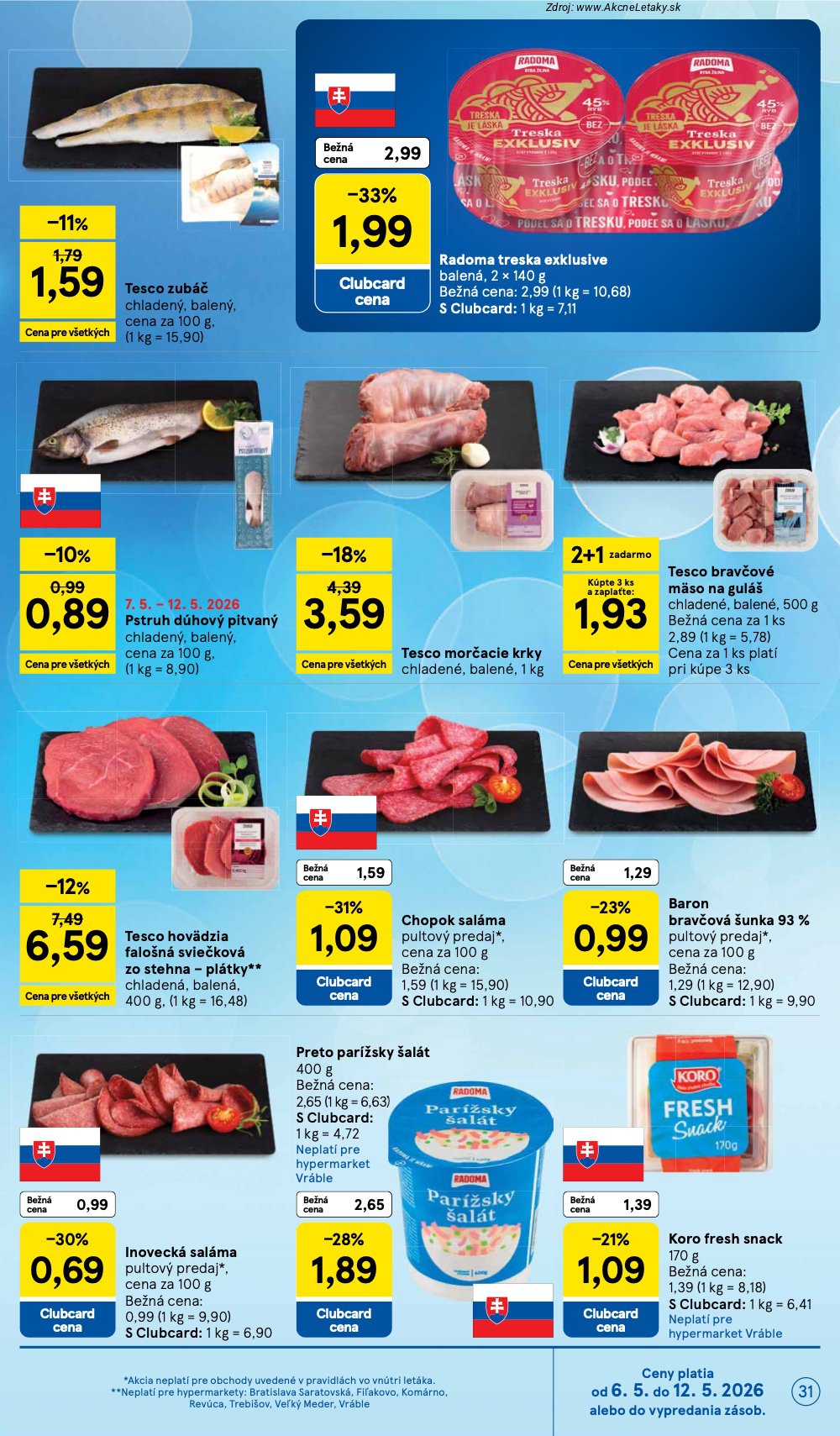 Leták Tesco (6. 5. - 12. 5. 2026) - strana 31 z 50