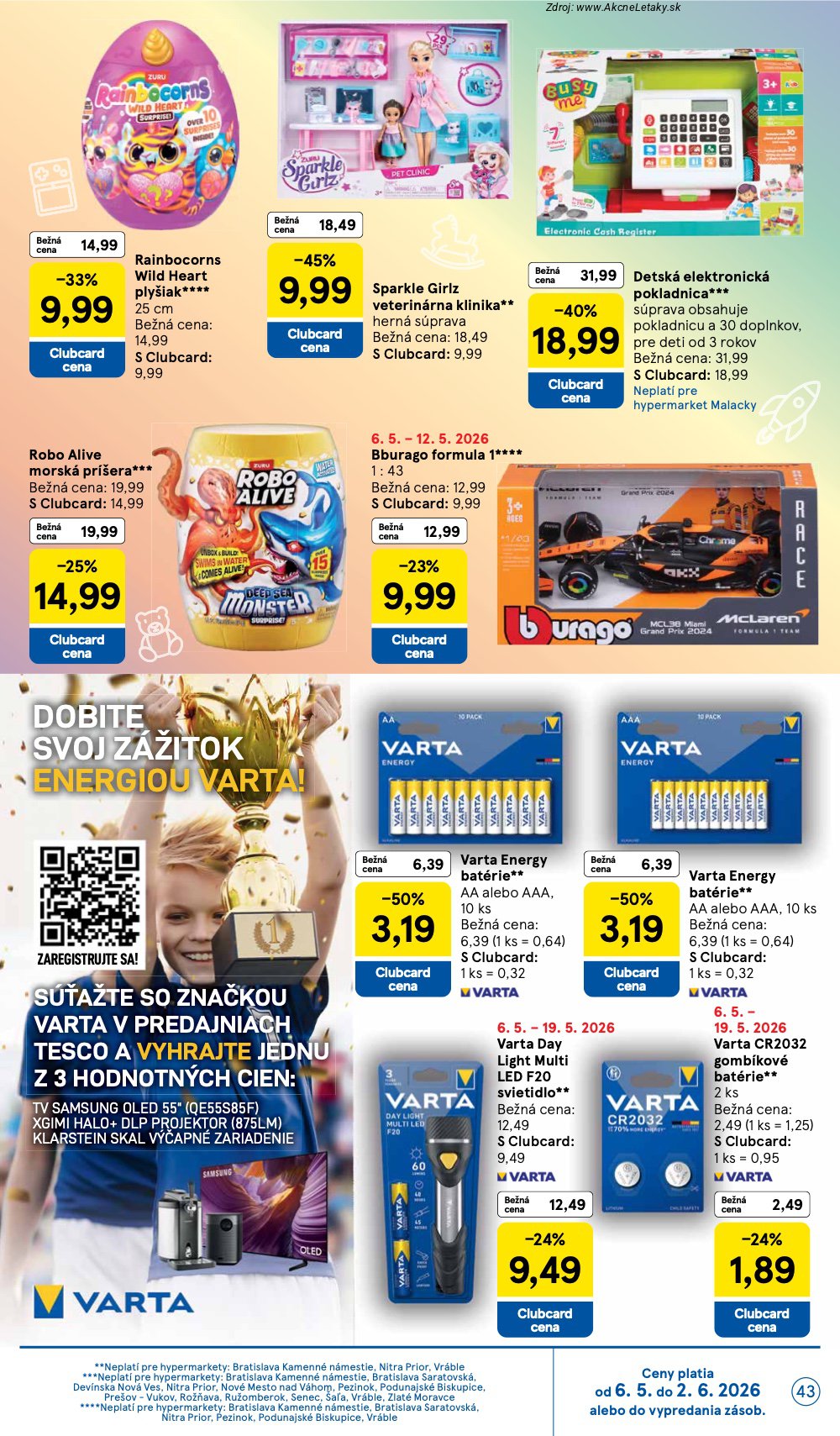 Leták Tesco (6. 5. - 12. 5. 2026) - strana 43 z 50