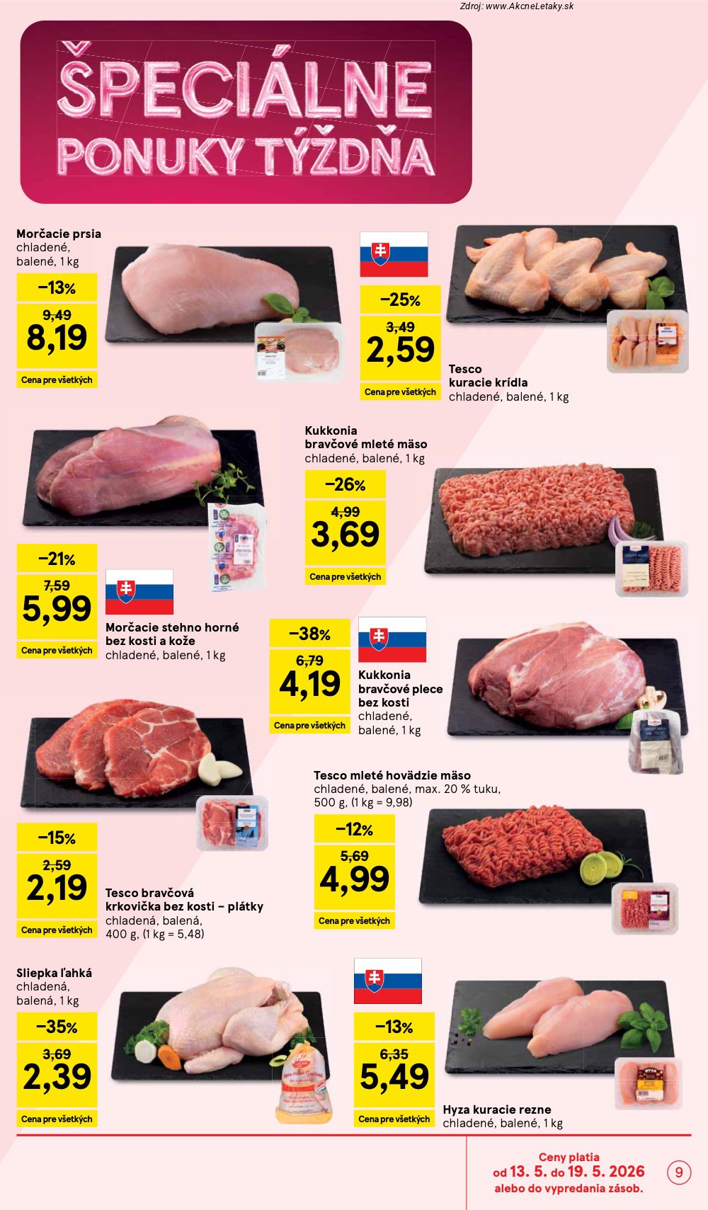 Leták Tesco (13. 5. - 19. 5. 2026) - strana 9 z 51