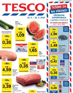 Leták Tesco 20. 5. - 26. 5. 2026 Veľké hypermarkety a obchodné domy