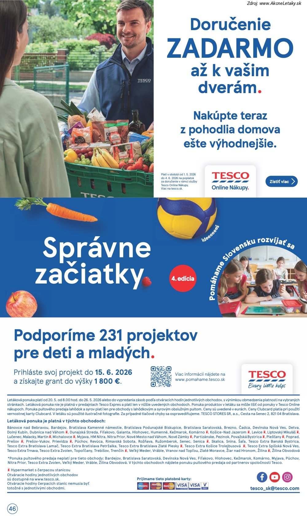 Leták Tesco (20. 5. - 26. 5. 2026) - strana 46 z 49
