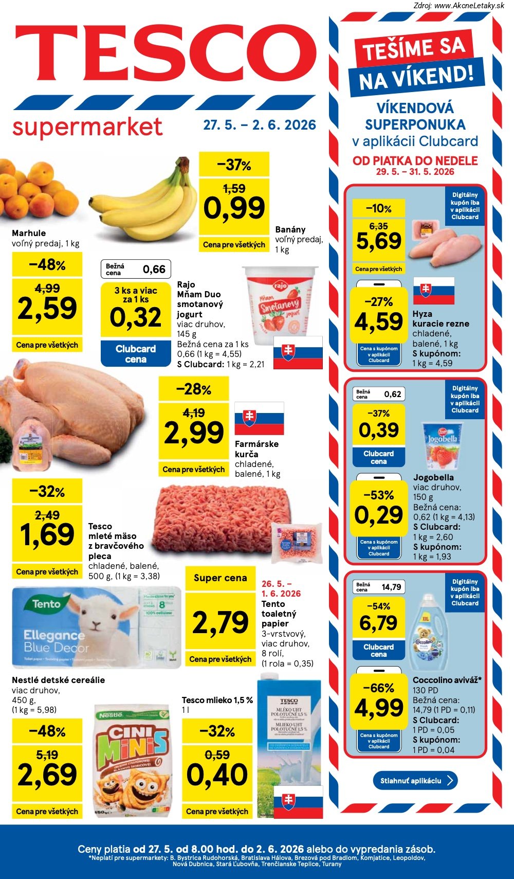 Leták Tesco (27. 5. - 2. 6. 2026) - strana 1 z 30