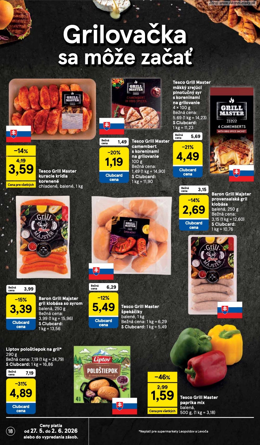 Leták Tesco (27. 5. - 2. 6. 2026) - strana 18 z 30