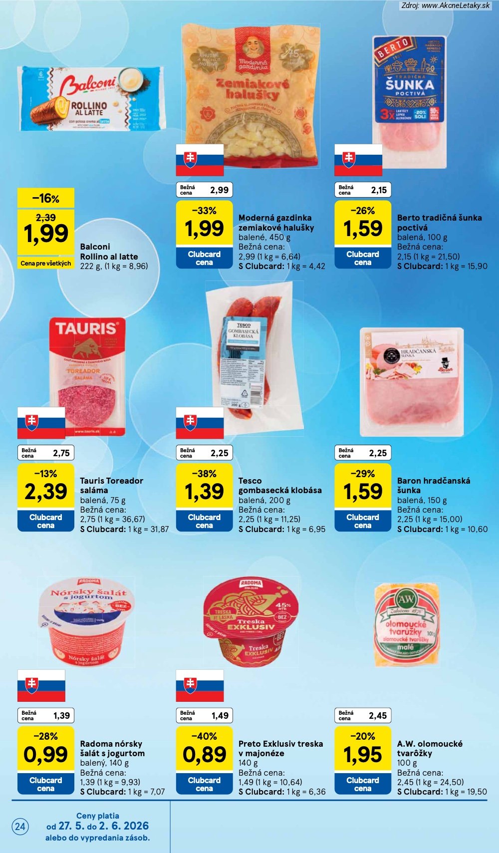 Leták Tesco (27. 5. - 2. 6. 2026) - strana 24 z 30
