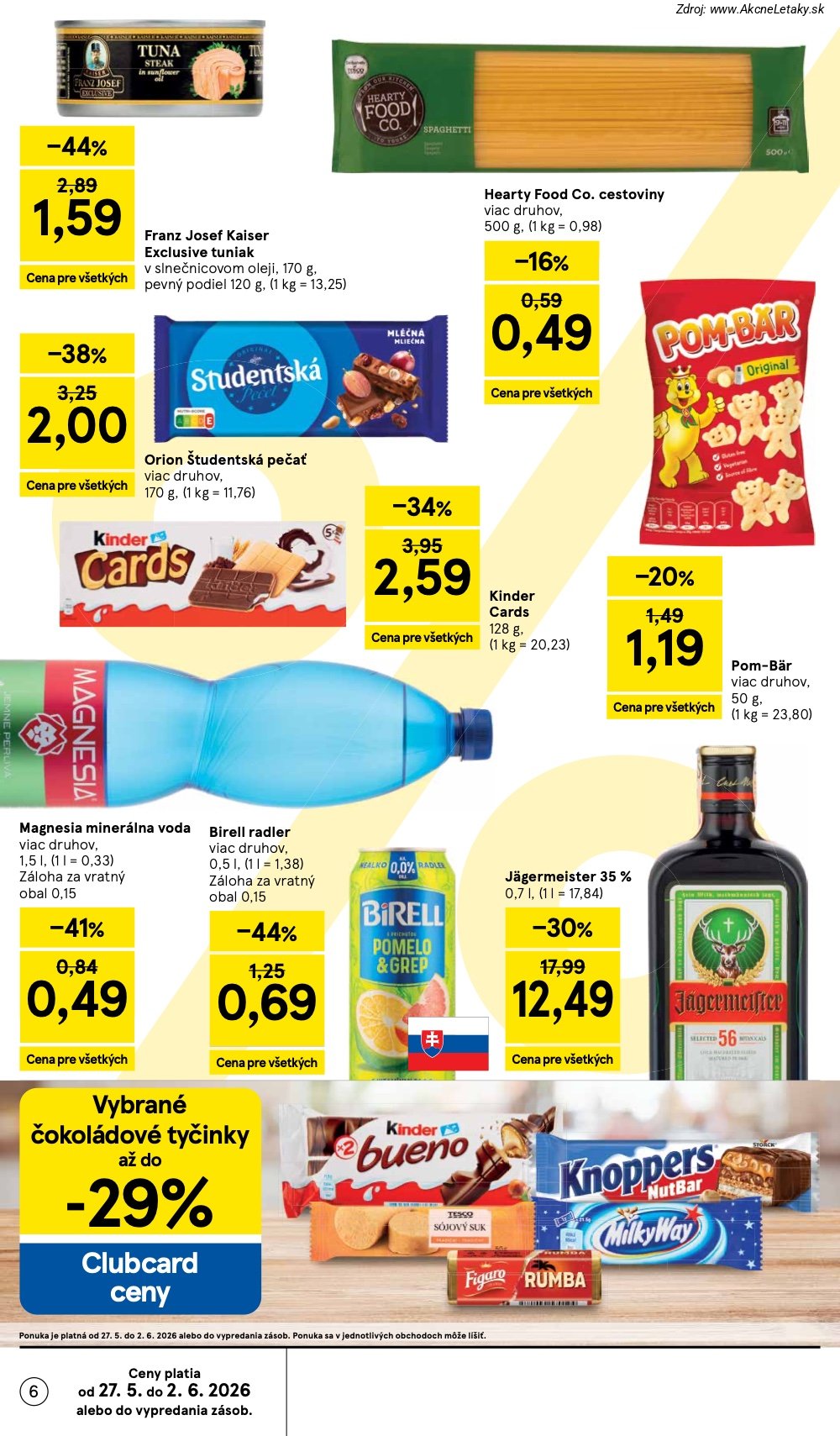 Leták Tesco (27. 5. - 2. 6. 2026) - strana 6 z 30