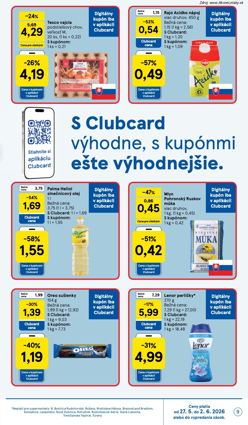 Leták Tesco (27. 5. - 2. 6. 2026) - strana 9 z 30