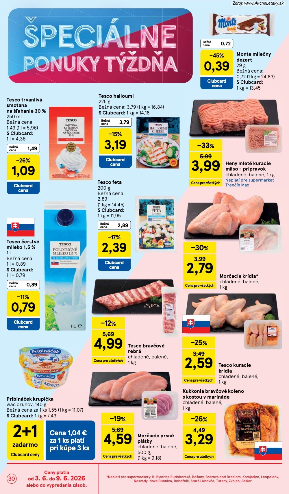 Leták Tesco (3. 6. - 9. 6. 2026) - strana 30 z 35