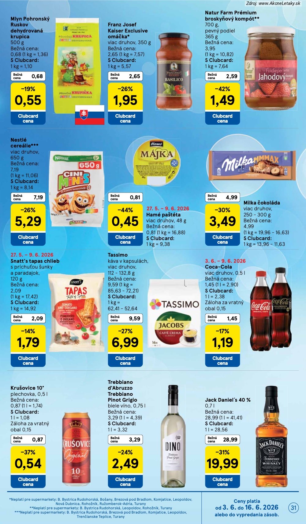 Leták Tesco (3. 6. - 9. 6. 2026) - strana 31 z 35