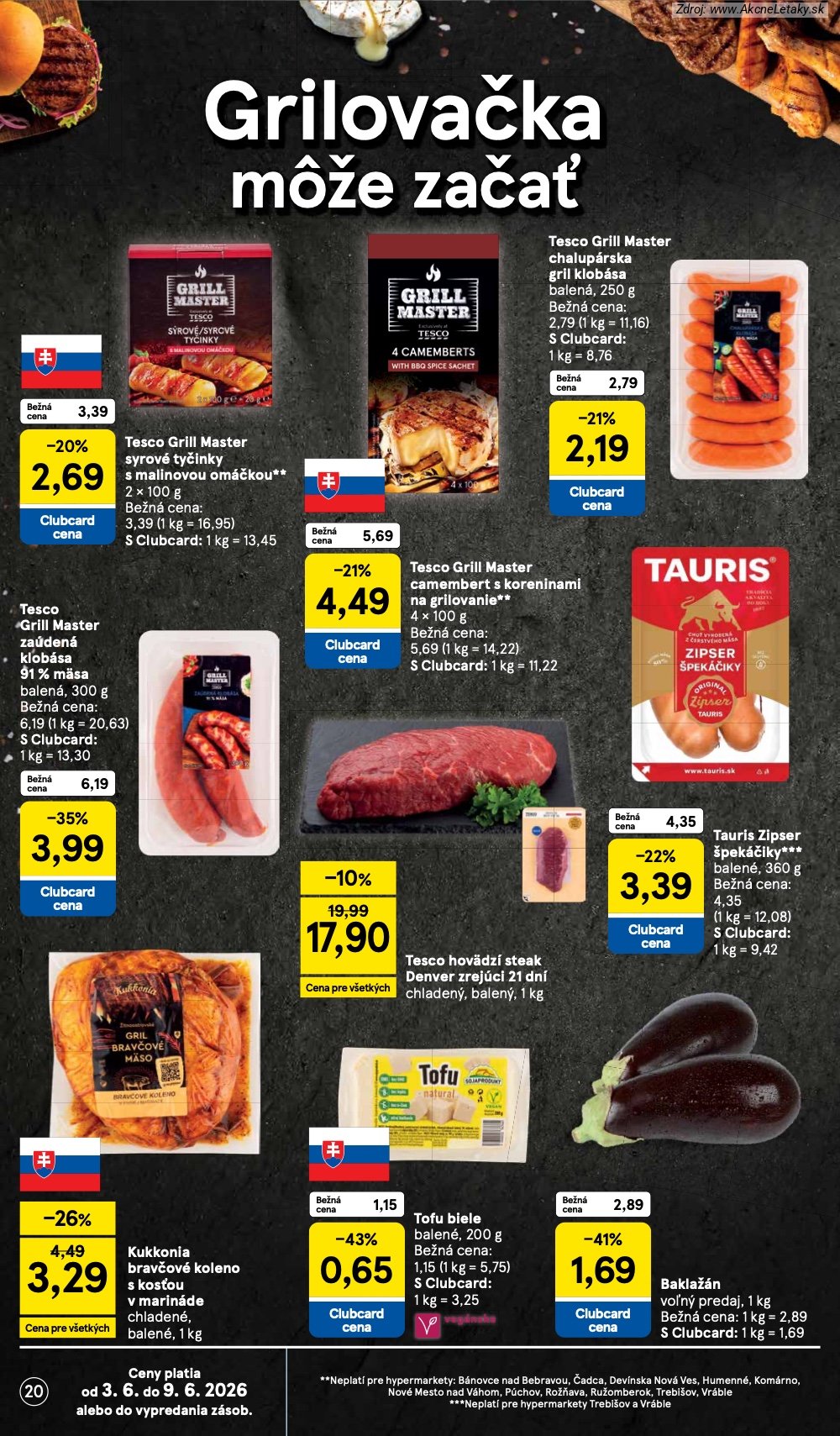 Leták Tesco (3. 6. - 9. 6. 2026) - strana 20 z 52